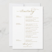 Hochzeitwochenende Begrüßungsreise Chic Script Inv Einladung (Rückseite)