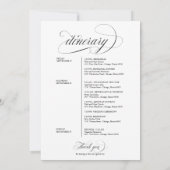 Hochzeitwochenende Begrüßungsschreiben Einladung (Rückseite)