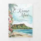 Hochzeitwochenende | Oahu, Tri-Fold Einladung von  (Cover)
