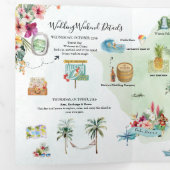 Hochzeitwochenende | Oahu, Tri-Fold Einladung von (Innen Erste Seite)