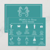 Hochzeitwochenende Postkarte (Vorne/Hinten)