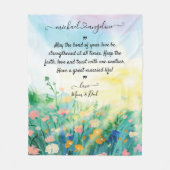 Hochzeitwünsche von Eltern zu Tochter - Sohn Fleecedecke (Vorderseite)