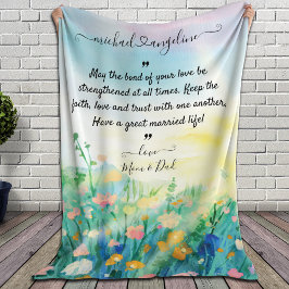 Hochzeitwünsche von Eltern zu Tochter - Sohn Fleecedecke