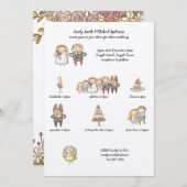 Hochzeitzeitzeitvortrag: Rustikale, handgezeichnet Einladung (Vorne/Hinten)