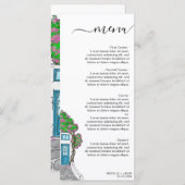 Hochzeitziel Griechenland Insel Griechenland Menükarte (Vorne/Hinten)