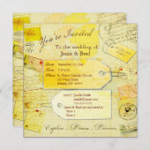 Hochzeitziel Reisethema Einladung (Vorne/Hinten)