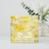 Hochzeitziel Reisethema Einladung (Stehend Vorderseite)