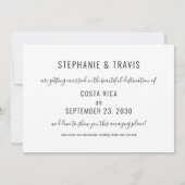 Hochzeitziel Weltkarte Gold bewegliches Herz Save The Date (Rückseite)