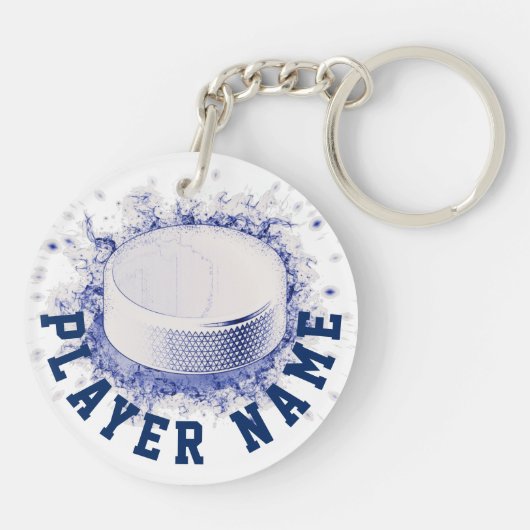 Hockeky Puck, Eishockey-Schlüsselkette Schlüsselanhänger (Rückseite)