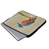 Hockender Eisvogel Laptopschutzhülle (Vorne Knopf)