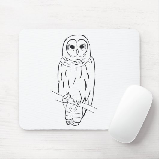 Hockendes Eule mousepad (Mit Mouse)