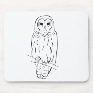 Hockendes Eule mousepad