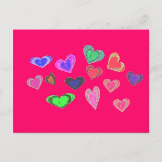 Höcker der kleinen Herzen Postkarte (Vorderseite)