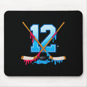 Hockey 12 Jahre alte Eiscreme-Tropf Jugend 12. Geb Mousepad