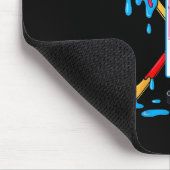 Hockey 1 Years Old Ice Cream Drip 1st Birthday Kid Mousepad (Ecke)