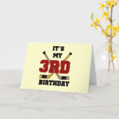 Hockey 3. Geburtstagsgeschenke Karte (Gelbe Blume)