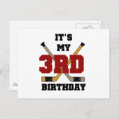 Hockey 3. Geburtstagsgeschenke Postkarte (Vorne/Hinten)
