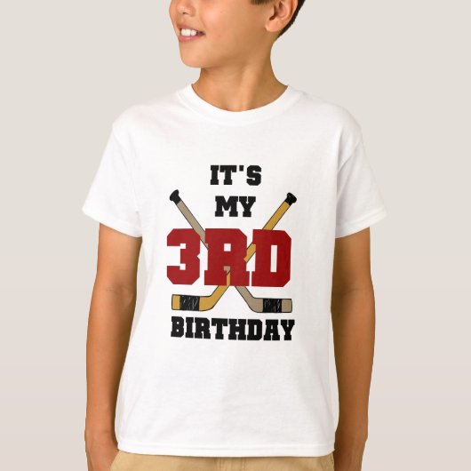 Hockey 3. Geburtstagsgeschenke T-Shirt (Vorderseite)