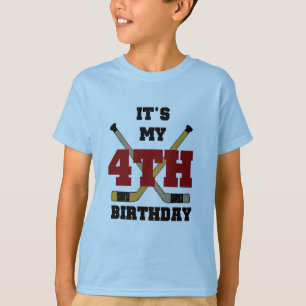Hockey 4. Geburtstag Tshirts und Geschenke