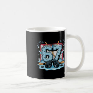 Hockey 67 Drip Eislaufbahn Handschuhe Meme Six Sev Kaffeetasse