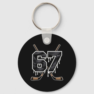 Hockey 67 Six Seven Alpha Slang 6 7 Meme Kinder Te Schlüsselanhänger