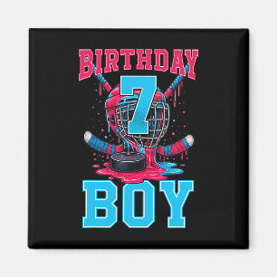 Hockey 7 Jahre alte Eiscreme tropft 7. Geburtstag Magnet
