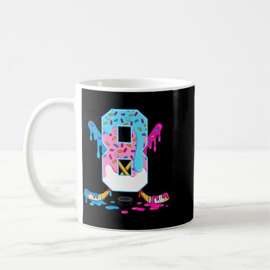 Hockey 8 Years Old Ice Cream Drip 8th Birthday Kid Kaffeetasse (Links)