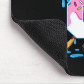 Hockey 8 Years Old Ice Cream Drip 8th Birthday Kid Mousepad (Ecke)