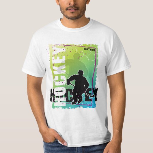 Hockey Abstrakt Player (männlich) T-Shirt (Vorderseite)