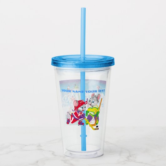 Hockey Acryltrinkbecher (Vorderseite)