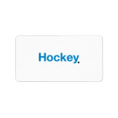Hockey Adressaufkleber (Vorne)
