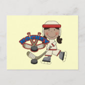 HOCKEY - Afroamerikanischer Mädchentrick und Gesch Postkarte (Vorderseite)