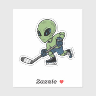 Hockey-Alien Aufkleber