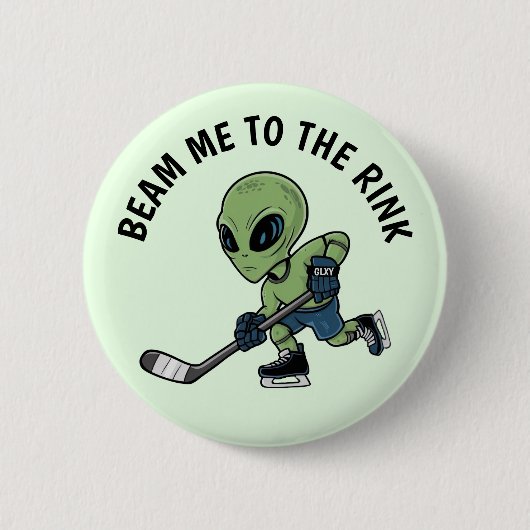 Hockey-Alien Button (Vorderseite)