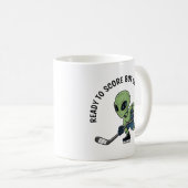 Hockey-Alien Kaffeetasse (VorderseiteRechts)