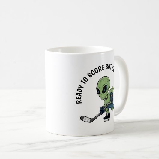 Hockey-Alien Kaffeetasse (VorderseiteRechts)
