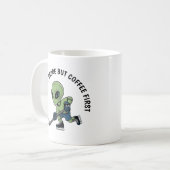 Hockey-Alien Kaffeetasse (Vorderseite Links)