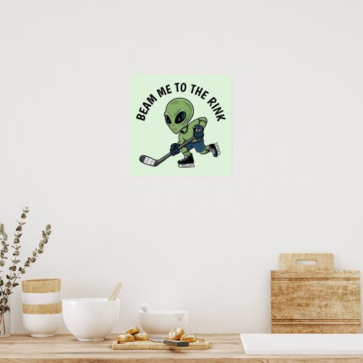 Hockey-Alien Poster (Küche)