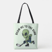 Hockey-Alien Tasche (Rückseite)