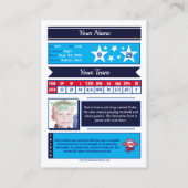 Hockey All Star - Goalie Stats Telefonnummerkarte (Rückseite)