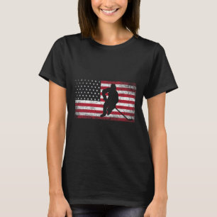 Hockey American Flag 4. Juli Patriotic USA Vater T-Shirt