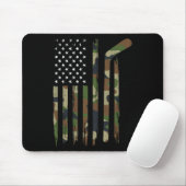 Hockey American Flag Camouflage US Patriotic Hocke Mousepad (Mit Mouse)