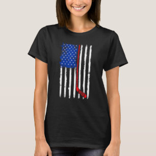 Hockey American Flag Hockey T-Shirt