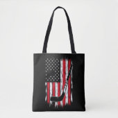 Hockey American Flag Sport Retro Vintag Tasche (Vorderseite)
