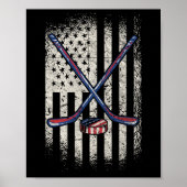 Hockey American Flag - Usa Ice Hockey Poster (Vorne)