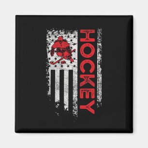 Hockey American Flag USA Patriotische Hockey-Spiel Magnet