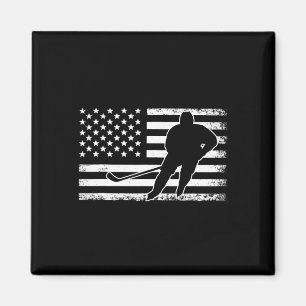 Hockey American USA Flag Eishockey Spieler Herren Magnet