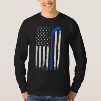 Hockey American USA Flag Hockey Hockey T-Shirt
