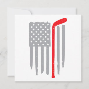 Hockey-amerikanische Flagge Einladung