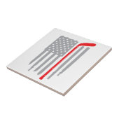 Hockey-Amerikanische Flagge Fliese (Seite)